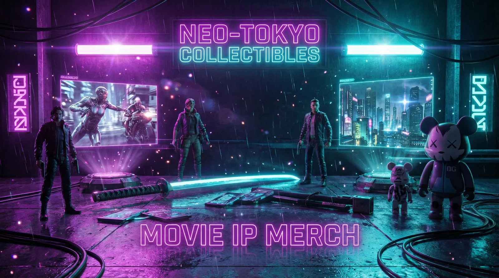 51视频赛博朋克风格影视IP衍生品展示横幅